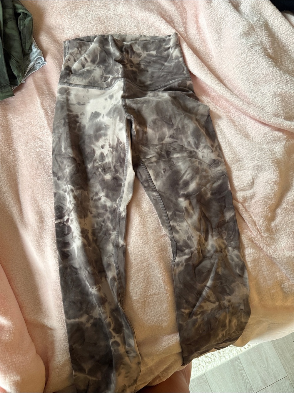 Tie-Dye High-Waist Leggings - Gray/Charcoal